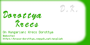 dorottya krecs business card